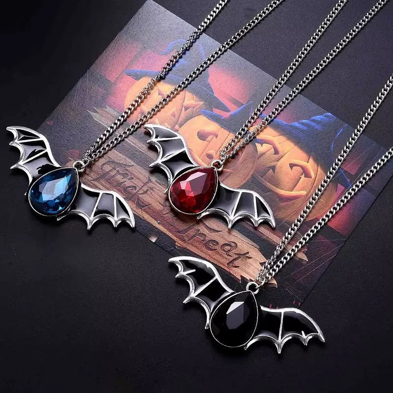 Cool Gothic Plant Animal Necklace for Women Men Gragon Bat Eagle Heart Rose Pendant Necklace Costume Party Jewelry Gifts
