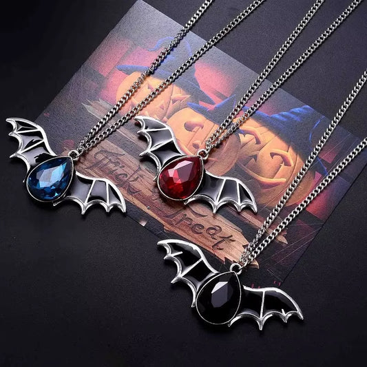 Cool Gothic Plant Animal Necklace for Women Men Gragon Bat Eagle Heart Rose Pendant Necklace Costume Party Jewelry Gifts